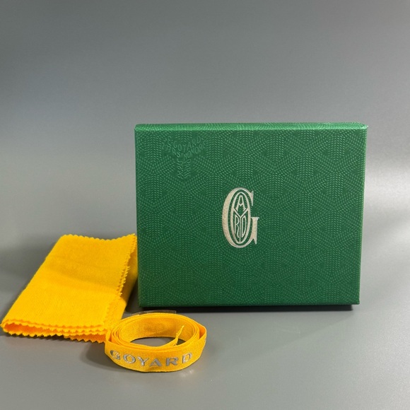 GOYARD Empty Gift Box Green With Yellow Cloth and yellow Ribbon W/Lettering - Picture 4 of 8
